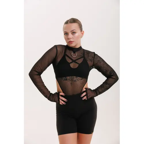 Боді High Mesh Ring  Black XS