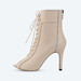 Білі шкіряні хілси Bride Heels 9м з блискавкою