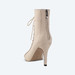 Білі шкіряні хілси Bride Heels 9м з блискавкою