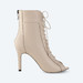 Білі шкіряні хілси Bride Heels 9м з блискавкою
