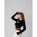 Кроп топ з довгими рукавами Limited Black