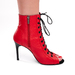 Туфлі для танців high heels Iren каблук 9 см червона шкіра