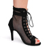 Професійні туфлі для танців HighHeels Verona каблук 9 см чорна екошкіра